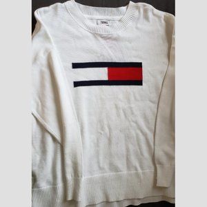 Tommy Jeans White Sweater Size Large